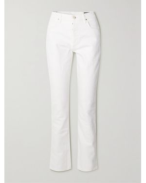 Goldsign The Morgan High-Rise Slim-Leg Jeans - White