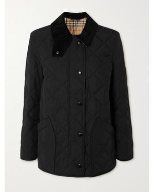 Burberry Diamond Quilted Barn Jacket - Black