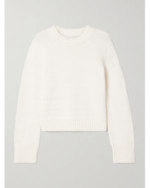 La Ligne Jill Striped Cotton Sweater - White