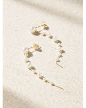 Mizuki 14-Karat Pearl Earrings - Natural