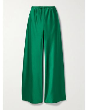 La Ligne Colby Satin Wide-Leg Trousers - Green