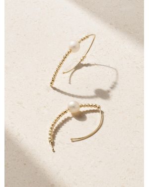 Mizuki Small 14-Karat Pearl Earrings - Natural