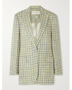 Dries Van Noten Checked Crepe Blazer - Green