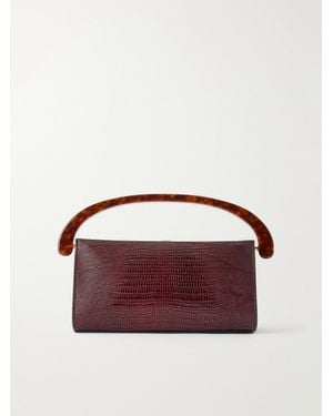 Dries Van Noten Croc-Effect Leather Tote - Purple