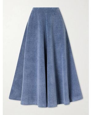 Altuzarra Varda Panelled Denim Midi Skirt - Blue