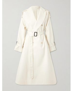Givenchy Doppelreihiger Trenchcoat Aus Baumwoll-Twill Mit Gürtel - Natur
