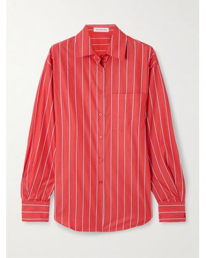Frankie Shop Lui Striped Cotton-Poplin Shirt - Red