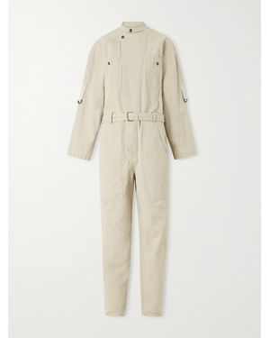 Isabel Marant Jumpsuit Aus Einer Baumwoll-Leinenmischung Mit Gürtel - Natur