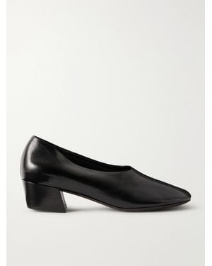 KHAITE Marcy Leather Court Shoes - Black
