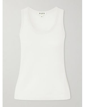 Alaïa Wool-Blend Tank - White