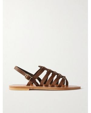 K. Jacques Homere Leather Sandals - Brown