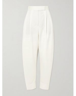 Rohe Wool-Blend Twill Wide-Leg Trousers - White