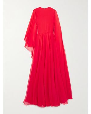 Givenchy Robe Aus Seidenkrepon - Rot