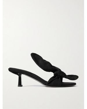 Neous Diana Bow-Detailed Grosgrain Sandals - Black