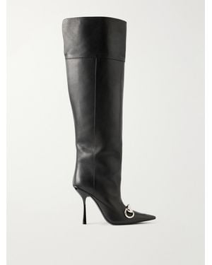 Gucci Horsebit-Detailed Knee Boots - Black