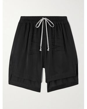 Rick Owens Shorts Aus Satin - Schwarz