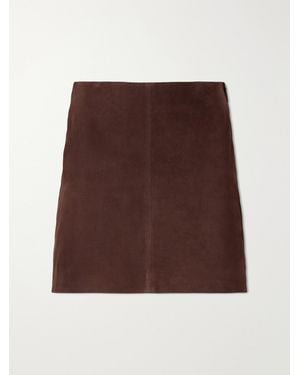 Arma Melody Suede Mini Skirt - Brown