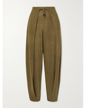 Loro Piana Linen Tapered Pants - Green