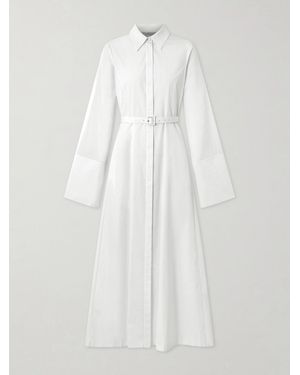 Gabriela Hearst Carmina Belted Cotton-Poplin Maxi Dress - White
