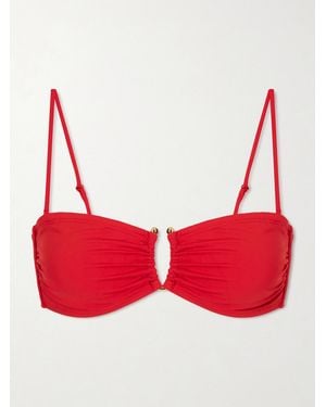 Nili Lotan Embellished Bikini Top - Red