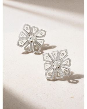 Nikos Koulis Universe 18-Karat, Diamond And Enamel Earrings - Natural