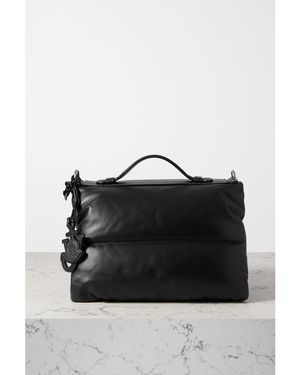 Moncler Genius 1 Jw Anderson Quilted Padded Shell And Leather Tote - Black