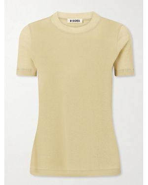B Sides Vivien Ribbed Cotton-Blend T-Shirt - Yellow