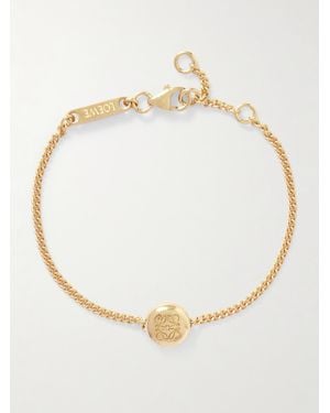 Loewe Anagram Pebble-Plated Bracelet - Natural