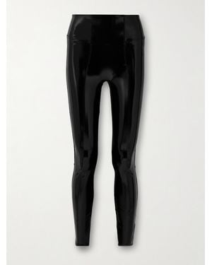 Spanx Faux Patent-Leather Leggings - Black