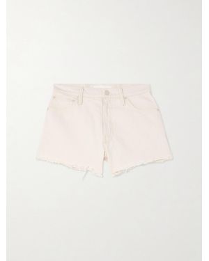 Mother The Dodger Frayed Denim Shorts - Natural