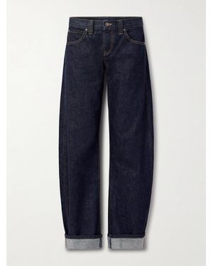 KHAITE Karo Mid-Rise Barrel-Leg Jeans - Blue