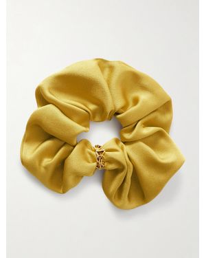 Saint Laurent Chouchou En Satin De Soie À Ornement - Jaune