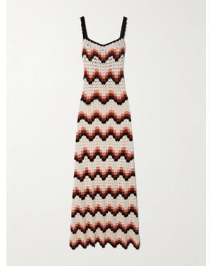 Escvdo Marea Crocheted Cotton Maxi Dress - White