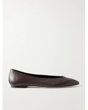 Aeyde Ellie Leather Ballet Flats - White