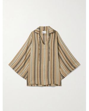 Lisa Marie Fernandez Striped Linen-Blend Tunic - Natural