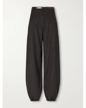 Max Mara Pergola Wool-Blend Tapered Pants - Black