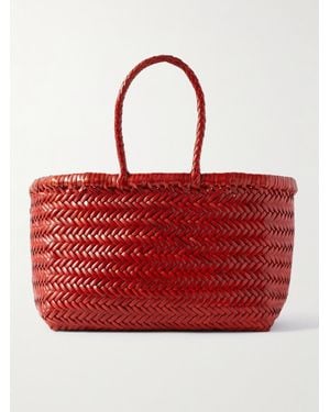 Dragon Diffusion Bamboo Triple Jump Kleine Tote Aus Geflochtenem Leder - Rot