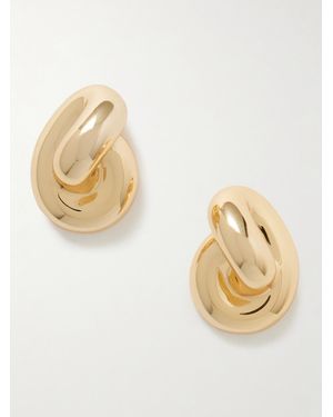 Jennifer Fisher Knot-Plated Earrings - Metallic