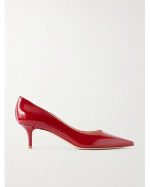 Gianvito Rossi Gianvito 55 Patent-Leather Court Shoes - Red