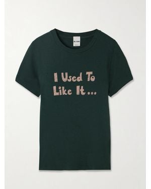 RE/DONE 90S Printed Recycled Cotton-Jersey T-Shirt - Green