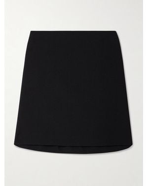 Matteau Wool-Blend Crepe Mini Skirt - Black