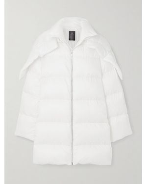 Rick Owens Moncler Cyclopic Oversized-Daunenjacke Aus Gestepptem Shell Mit Applikation - Weiß