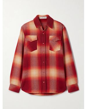 God's True Cashmere Checked Cashmere Shirt - Red