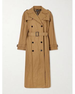 Dolce & Gabbana Double-Breasted Cotton-Blend Canvas Trench Coat - Natural