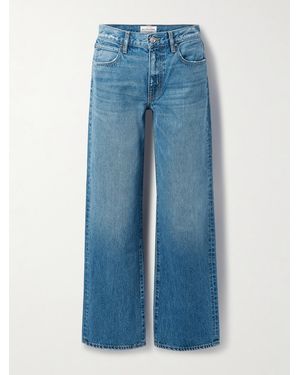 SLVRLAKE Denim Jazmine Mid-Rise Straight-Leg Jeans - Blue