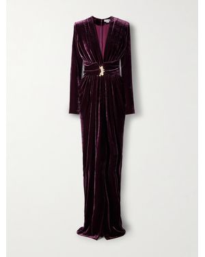 Zuhair Murad Robe Aus Samt Mit Verzierungen - Mehrfarbig