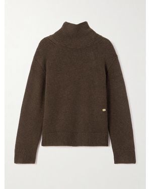 Ganni Stehkragenpullover Aus Einer Woll-Yakwollmischung - Braun