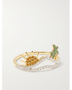 Yvonne Léon 9-Karat Multi-Stone Ring - Metallic
