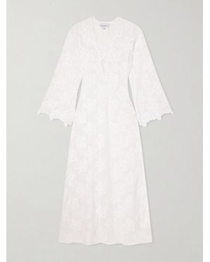 Miguelina Jane Embroidered Cotton Coverup - White