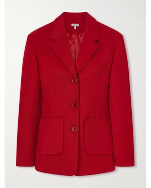 Loewe Wool-Blend Blazer - Red